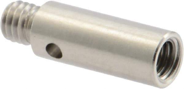 Renishaw - M3 Female and Male Connection, 0.1575 Inch Stem Diameter, Stainless Steel, CMM Stylus Extension - 0.3937 Inch Overall Length, For Use with M3 Threaded Stylus Range - USA Tool & Supply