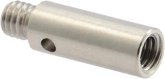 Renishaw - M3 Female and Male Connection, 0.1575 Inch Stem Diameter, Stainless Steel, CMM Stylus Extension - 0.3937 Inch Overall Length, For Use with M3 Threaded Stylus Range - USA Tool & Supply