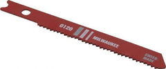 Milwaukee Tool - 2-3/4" Long, 18 Teeth per Inch, High Speed Steel Jig Saw Blade - Toothed Edge, 0.2813" Wide x 0.047" Thick, U-Shank - USA Tool & Supply