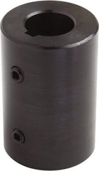 Climax Metal Products - 2" Inside x 3-5/16" Outside Diam, Set Screw Rigid Coupling with Keyway - 4-1/2" Long x 1/2" Keyway Width x 1/4" Keyway Depth - USA Tool & Supply