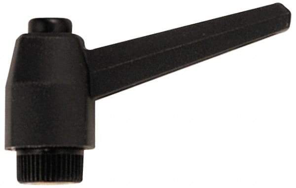 Jergens - 1/4-20, 0.6" Hub Diam, Glass Fiber Reinforced Technopolymer Adjustable Clamping Handle - USA Tool & Supply