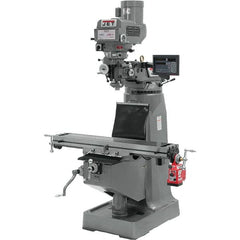 Jet - 9 x 49" 3 hp 230/460V Variable Speed Pulley Control 3 Phase Knee Milling Machine - USA Tool & Supply