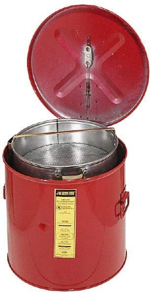 Justrite - Bench Top Solvent-Based Parts Washer - 6 Gal Max Operating Capacity, Steel Tank, 14-1/4" High x 15-5/8" Wide - USA Tool & Supply