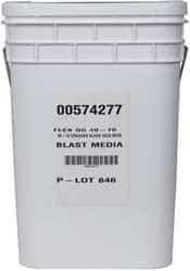 Made in USA - Coarse/Medium Grade Crushed Glass - 40 to 70 Grit, 50 Lb Pail - USA Tool & Supply