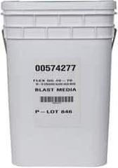 Made in USA - Coarse/Medium Grade Crushed Glass - 40 to 70 Grit, 50 Lb Pail - USA Tool & Supply