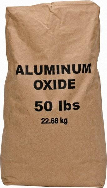 Made in USA - Medium Grade Angular Aluminum Oxide - 120 Grit, 9 Max Hardness, 50 Lb Box - USA Tool & Supply
