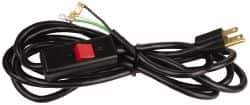 Gast - 1/3 HP Power Cord Assembly with Switch - 10 Ft. Long, 115-1 Voltage - USA Tool & Supply