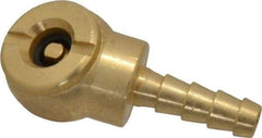 Acme - Closed Check Brass Air Chuck - Ball Foot Chuck, 1/4 Barbed - USA Tool & Supply