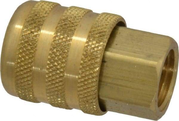 Acme - Closed Check Brass Air Chuck - Lock On Chuck, 1/4 FPT - USA Tool & Supply