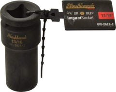 Blackhawk by Proto - 3/4" Drive 13/16" Deep Impact Socket - 6 Points, 3-1/4" OAL - USA Tool & Supply
