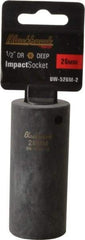 Blackhawk by Proto - 1/2" Drive 26mm Deep Impact Socket - 6 Points, 3-1/2" OAL - USA Tool & Supply