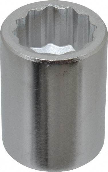 Blackhawk by Proto - 1", 3/4" Drive, Standard Hand Socket - 12 Points, 2" OAL, Chrome Finish - USA Tool & Supply