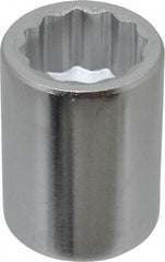 Blackhawk by Proto - 1", 3/4" Drive, Standard Hand Socket - 12 Points, 2" OAL, Chrome Finish - USA Tool & Supply