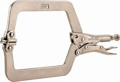 Irwin - 9" OAL C-Clamp Locking Pliers - 4-3/4" Jaw Depth, 4-1/2" Jaw Opening - USA Tool & Supply