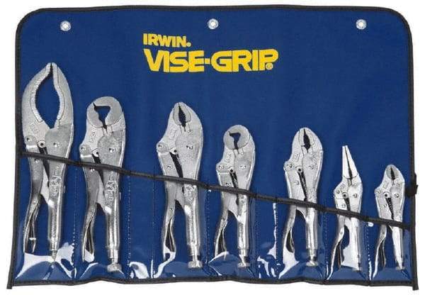 Irwin - 7 Piece Locking Plier Set - Comes in Kit Bag - USA Tool & Supply