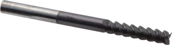 Accupro - 5/16", 1-1/4" LOC, 5/16" Shank Diam, 4" OAL, 3 Flute, Solid Carbide Square End Mill - Single End, AlTiN Finish, Spiral Flute, 60° Helix, Centercutting, Right Hand Cut, Right Hand Flute - USA Tool & Supply