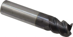 Accupro - 5/8", 3/4" LOC, 5/8" Shank Diam, 3" OAL, 3 Flute, Solid Carbide Square End Mill - Single End, AlTiN Finish, Spiral Flute, 60° Helix, Centercutting, Right Hand Cut, Right Hand Flute - USA Tool & Supply