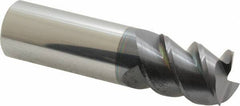 Accupro - 3/4", 1" LOC, 3/4" Shank Diam, 3" OAL, 3 Flute, Solid Carbide Square End Mill - Single End, AlTiN Finish, Spiral Flute, 60° Helix, Centercutting, Right Hand Cut, Right Hand Flute - USA Tool & Supply
