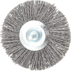 Dico - 4" OD, 1/4" Shank Diam, Nylon Wheel Brush - 1/4" Shank, 80 Grit - USA Tool & Supply