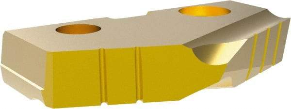 Allied Machine and Engineering - 1-27/32" Diam x 1/4" Thick, Seat Code 3, 132° Included Angle Spade Drill Insert - TiN Coated, Cobalt, Grade Super Cobalt, Series T-A - USA Tool & Supply