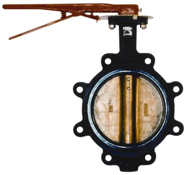 Legend Valve - 3" Pipe, Lug Butterfly Valve - Gear Handle, Cast Iron Body, Buna-N Seat, 200 WOG, Aluminum Bronze Disc, Stainless Steel Stem - USA Tool & Supply