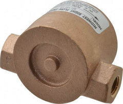 Dwyer - 1/4 Inch, Bronze Body Sight Flow Indicator - 125 Max psi, 3 Inch Overall Length, 200°F - USA Tool & Supply