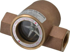 Dwyer - 3/4 Inch, Bronze Body Sight Flow Indicator - 125 Max psi, 4-1/16 Inch Overall Length, 200°F - USA Tool & Supply