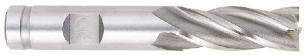 OSG - 31/32", 1-7/8" LOC, 3/4" Shank Diam, 4-1/8" OAL, 4 Flute, Vanadium High Speed Steel Square End Mill - Single End, Uncoated, Spiral Flute, 30° Helix, Centercutting, Right Hand Cut, Right Hand Flute, Series 574 - USA Tool & Supply
