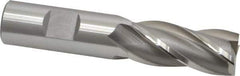 OSG - 3/4", 1-5/8" LOC, 3/4" Shank Diam, 3-7/8" OAL, 4 Flute, Vanadium High Speed Steel Square End Mill - Single End, Uncoated, Spiral Flute, 30° Helix, Centercutting, Right Hand Cut, Right Hand Flute, Series 574 - USA Tool & Supply