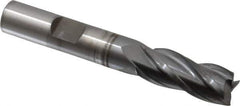 OSG - 13/32", 1" LOC, 3/8" Shank Diam, 2-11/16" OAL, 4 Flute, Vanadium High Speed Steel Square End Mill - Single End, TiCN Finish, Spiral Flute, 30° Helix, Centercutting, Right Hand Cut, Right Hand Flute, Series 574 - USA Tool & Supply