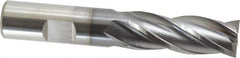 OSG - 5/8", 1-5/8" LOC, 5/8" Shank Diam, 3-3/4" OAL, 4 Flute, Vanadium High Speed Steel Square End Mill - Single End, TiCN Finish, Spiral Flute, 30° Helix, Centercutting, Right Hand Cut, Right Hand Flute, Series 574 - USA Tool & Supply