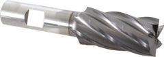 OSG - 15/16", 1-7/8" LOC, 5/8" Shank Diam, 4" OAL, 6 Flute, Vanadium High Speed Steel Square End Mill - Single End, TiCN Finish, Spiral Flute, 30° Helix, Centercutting, Right Hand Cut, Right Hand Flute, Series 574 - USA Tool & Supply