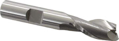 OSG - 13/32", 13/16" LOC, 3/8" Shank Diam, 2-1/2" OAL, 2 Flute, Vanadium High Speed Steel Square End Mill - Single End, Uncoated, Spiral Flute, 30° Helix, Centercutting, Right Hand Cut, Right Hand Flute, Series 573 - USA Tool & Supply