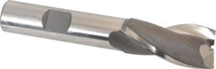OSG - 21/32", 1-5/16" LOC, 1/2" Shank Diam, 3-5/16" OAL, 2 Flute, Vanadium High Speed Steel Square End Mill - Single End, Uncoated, Spiral Flute, 30° Helix, Centercutting, Right Hand Cut, Right Hand Flute, Series 573 - USA Tool & Supply