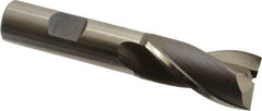 OSG - 25/32", 1-1/2" LOC, 5/8" Shank Diam, 3-5/8" OAL, 2 Flute, Vanadium High Speed Steel Square End Mill - Single End, Uncoated, Spiral Flute, 30° Helix, Centercutting, Right Hand Cut, Right Hand Flute, Series 573 - USA Tool & Supply