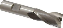 OSG - 13/16", 1-1/2" LOC, 5/8" Shank Diam, 3-5/8" OAL, 2 Flute, Vanadium High Speed Steel Square End Mill - Single End, Uncoated, Spiral Flute, 30° Helix, Centercutting, Right Hand Cut, Right Hand Flute, Series 573 - USA Tool & Supply