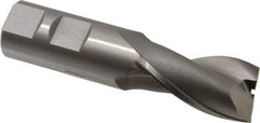 OSG - 7/8", 1-1/2" LOC, 7/8" Shank Diam, 3-3/4" OAL, 2 Flute, Vanadium High Speed Steel Square End Mill - Single End, Uncoated, Spiral Flute, 30° Helix, Centercutting, Right Hand Cut, Right Hand Flute, Series 573 - USA Tool & Supply