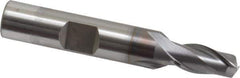 OSG - 9/32", 9/16" LOC, 3/8" Shank Diam, 2-5/16" OAL, 2 Flute, Vanadium High Speed Steel Square End Mill - Single End, TiCN Finish, Spiral Flute, 30° Helix, Centercutting, Right Hand Cut, Right Hand Flute, Series 573 - USA Tool & Supply