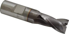 OSG - 3/4", 1-5/16" LOC, 3/4" Shank Diam, 3-9/16" OAL, 2 Flute, Vanadium High Speed Steel Square End Mill - Single End, TiCN Finish, Spiral Flute, 30° Helix, Centercutting, Right Hand Cut, Right Hand Flute, Series 573 - USA Tool & Supply