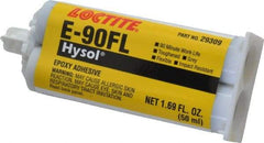 Loctite - 50 mL Cartridge Two Part Epoxy - 90 min Working Time, 3,130 psi Shear Strength, Series E-90FL - USA Tool & Supply