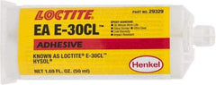 Loctite - 50 mL Cartridge Two Part Epoxy - 30 min Working Time, 4,270 psi Shear Strength, Series E-30CL - USA Tool & Supply