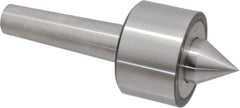 Riten - MT4 Taper Shank, 3" Head Diam 6,000 Lb Capacity Live Center - 4,000 Max RPM, 1-31/32" Head Length, 1-3/8" Point Diam, 1-1/2" Point Len, 2,100 Lb Max Workpc, 7.907" OAL, 1-1/2" Long Tip, Standard Point - USA Tool & Supply