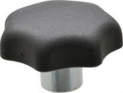 KIPP - 1.57" Head Diam, 7 Point Lobed Knob - 1/4-20 Hole, Thermoplastic, Black - USA Tool & Supply