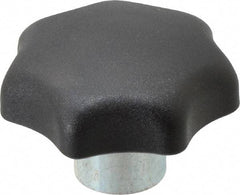 KIPP - 1.96" Head Diam, 7 Point Lobed Knob - 3/8-16 Hole, Thermoplastic, Black - USA Tool & Supply