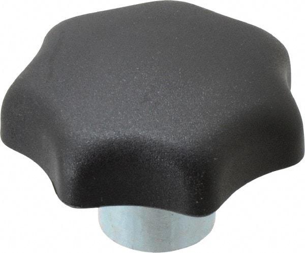 KIPP - 1.96" Head Diam, 7 Point Lobed Knob - 3/8" Hole, Thermoplastic, Black - USA Tool & Supply