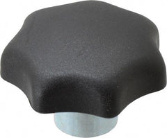 KIPP - 1.96" Head Diam, 7 Point Lobed Knob - 3/8" Hole, Thermoplastic, Black - USA Tool & Supply