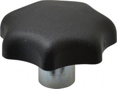 KIPP - 2.48" Head Diam, 7 Point Lobed Knob - 1/2-13 Hole, Thermoplastic, Black - USA Tool & Supply