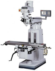 Value Collection - 9 x 49" 3 hp 220/440V 220V Variable Speed Pulley Control 3 Phase Knee Milling Machine - USA Tool & Supply