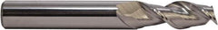 M.A. Ford - 3/8", 2-1/2" LOC, 3/8" Shank Diam, 4-1/4" OAL, 2 Flute, Solid Carbide Square End Mill - Single End, Uncoated, 37° Helix, Centercutting, Right Hand Cut, Right Hand Flute, Series 136 - USA Tool & Supply