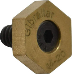 Gibraltar - 5/8" Hex, 1/4-20 Stud Thread, Symmetrical Hex Clamp - 0.11" Hex Height, 15/32" Thread Length, 10 Clamps - USA Tool & Supply